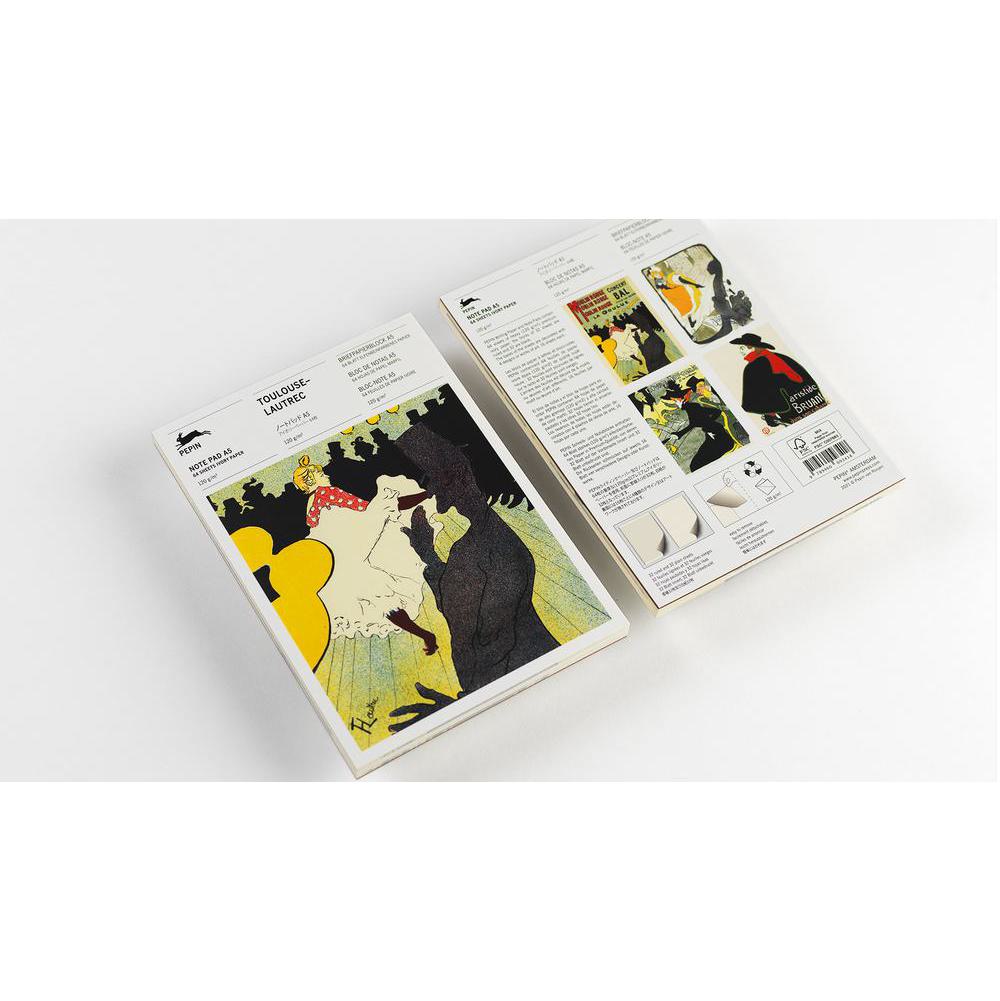 Pepin Artists, Memo & Notebooks, Gifts, Pepin Press, A5 Note Pad, Toulouse Lautrec, 759846